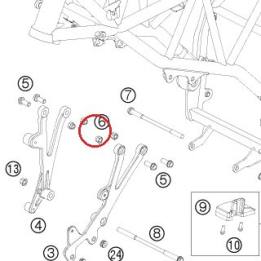 ECROU AUTOBLOQUANT KTM — 54310086100