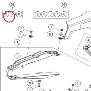 HH collar screw M5x10 TX30 KTM — 0025050106