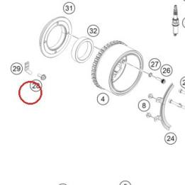 HH COLLAR SCREW M6X16 KTM — 90130059000