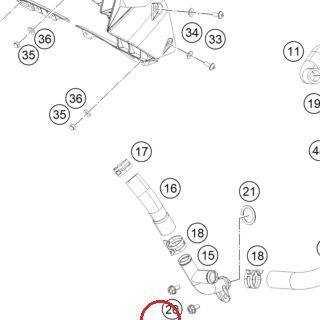 Vis a epaulement six pans M6X1 KTM — J025060141