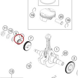 SPROCKET CRANKSHAFT KTM — 90236014000