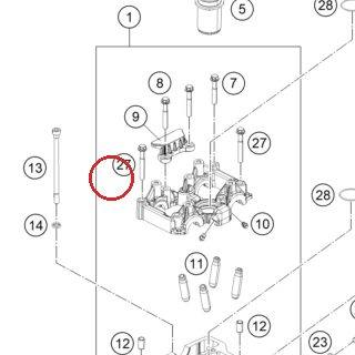 HH COLLAR SCREW M6X45 KTM — J025060453