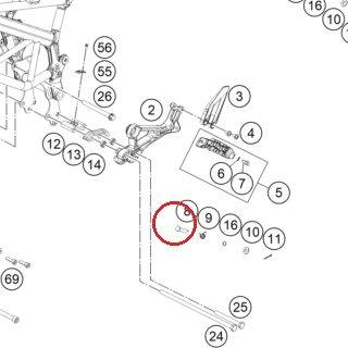 Boulon pour repose-pieds arrie KTM — 93003054000
