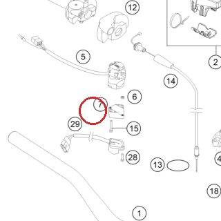 FIXATION CONTACTEUR CLIGNOTANT KTM — 13011070060
