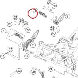 Footrest rear right cpl KTM — 90103051033