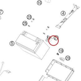 COVER POSITIVE POLE KTM — 62111059060