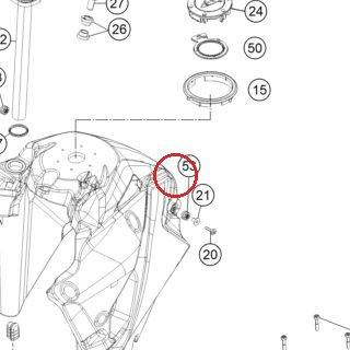 Rubber grommet, tank mounting KTM — 69007027000