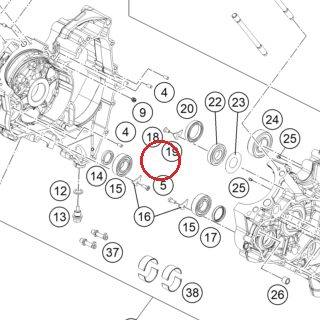 RETAINING PLATE F. CS BEARING KTM — 75030085000
