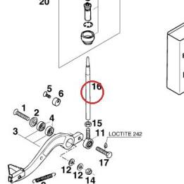 TIGE DE PRESSION ALU 178MM '93 KTM — 58303068100