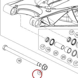 Collar nut M19X1.5 SW 27MM KTM — 60004038200
