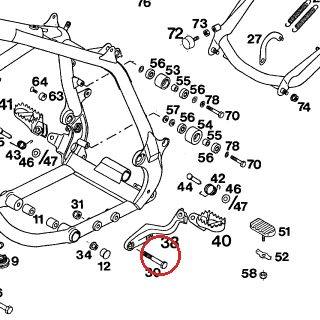 SUPPORT REPOSE PIED G LC4 93 KTM — 58303038000