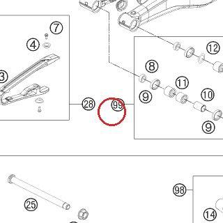 SWINGARM REPAIR KIT 05-15 KTM — 54804230210