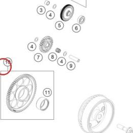 Free wheel gear cpl KTM — 63540020000