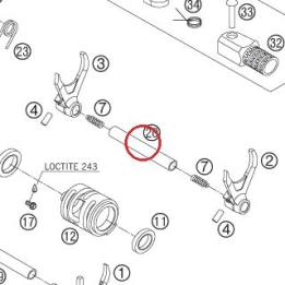 AXE FOURCHETTE L 93MM 05 KTM — 77034019000