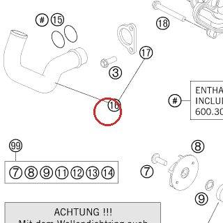 TUBE ALUMINUM POMPE A EAU 03 KTM — 60035021000