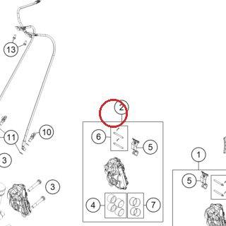 BRAKE CALIPER FR. R/S W/O PADS KTM — 6031301600130