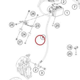 Brake line, front brake calipe KTM — 95842004000