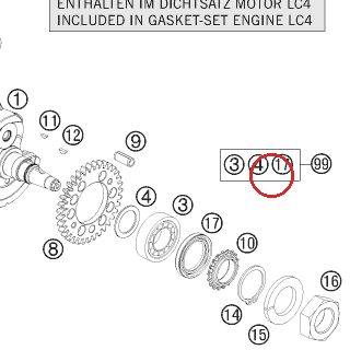 SHAFT SEAL R.35X50X7B VITON KTM — 0760355070