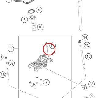 Collar screw M7x1x38 KTM — 0000150703800