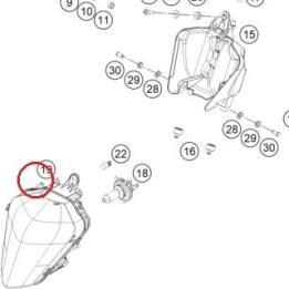 Phare halogene KTM — 93114001100