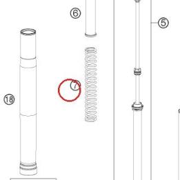 Spring set D38 L250 9.5N/MM KTM — 95010034S