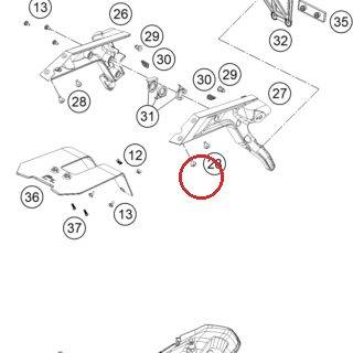 HH collar screw M6x16 TX30 SL KTM — C0000250601600S