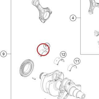 Main bearing, red 38x42x18 KTM — C900300820002
