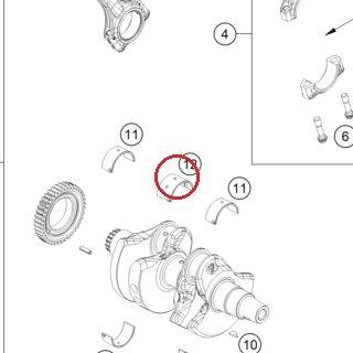 Main bearing, blue 38x42x25 KTM — C900301820001