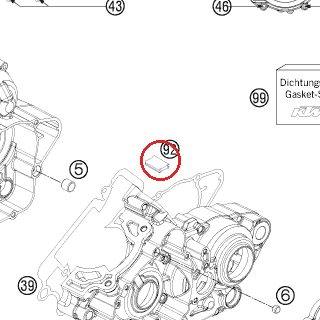 CAOUTCHOUC INT MOTEUR 125 98 KTM — 50330092000