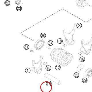 AXE FOURCHETTE KTM — 50334019000