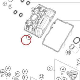 Front valve mechanism cover KTM — 6173605200033