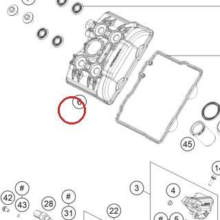 Front valve mechanism cover KTM — 6173605200033