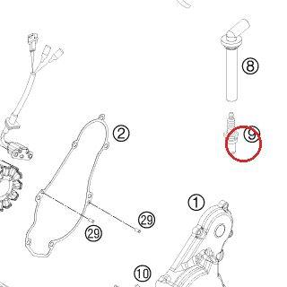 Bougie CR9EKB ´05 - 4T 250-450 KTM — 77039093000
