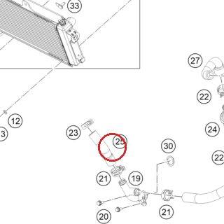 COOLING HOSE RADIATOR-PIPE ''T KTM — 90835024030