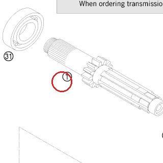 ARBRE PRIMAIRE 12 DENTS 125 98 KTM — 50333001144