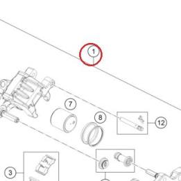 BRAKE CAL. RE. - WITHOUT PADS KTM — 7601308000101