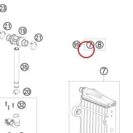 RADIATOR L/S ''55562'' 11 KTM — 54835007300