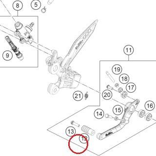 Brake pedal tread Duke KTM — 64103060051