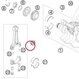 CONNECTING ROD CPL KTM — 61130013000