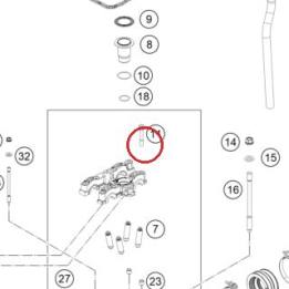 Collar screw M7x1x42 KTM — 77330067242
