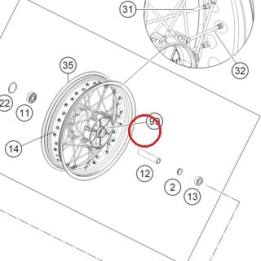 HUB ASSEMBLY REAR KTM — A61710010000C1