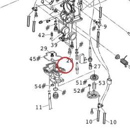 GICLEUR DE RALENTI 50 KTM — 59031607050