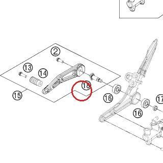 SHAFT F. BRAKE-LEVER-REDIRECT KTM — 69013051000