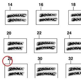 DECALQUE GB 250 SX 98 KTM — 54608091000