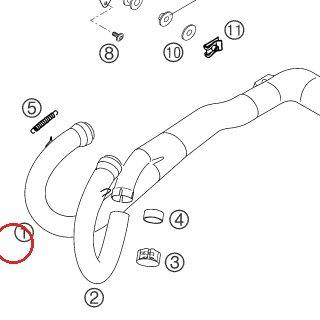 TUBE ECHAP.DROIT KTM584 03 KTM — 58405008500