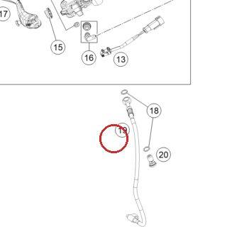 BRAKE HOSE HAND BRAKE CYLINDER KTM — 61342001000