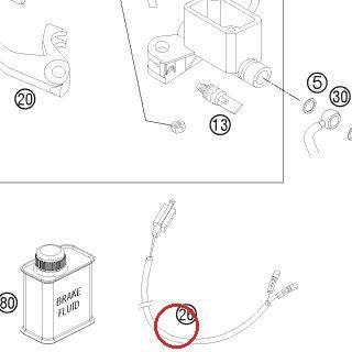 CABLE CONTACT. FEU ARRET AVT KTM — 63011050050