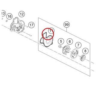 Gasket with carrier plate KTM — 79435053100