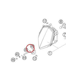 BUTEE REGL. PHARE AVT 05 KTM — 58614063050