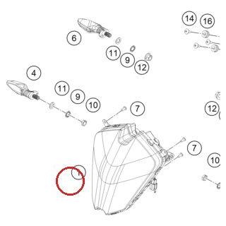 Headlight KTM — 95714001000